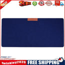 Office Computer Desk Mat Keyboard Felt Laptop Cushion Mouse Pad (Navy Blue)