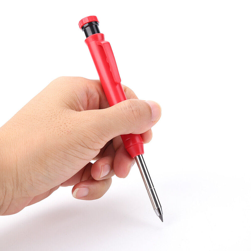 Solid Carpenter Pencil with Refill Leads Woodwork Marker (Red Black Yellow)