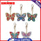 5pcs DIY Full Drill Special Shaped Diamond Painting Butterfly Women Keychain