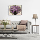 40x50cm Handpainted Acrylic DIY Purple Flower Oil Painting Canvas By Numbers