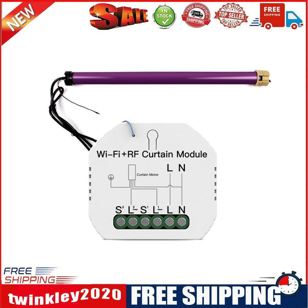Tuya RF Roller Shutter Blinds Motor WiFi Curtain Switch Module with Remote