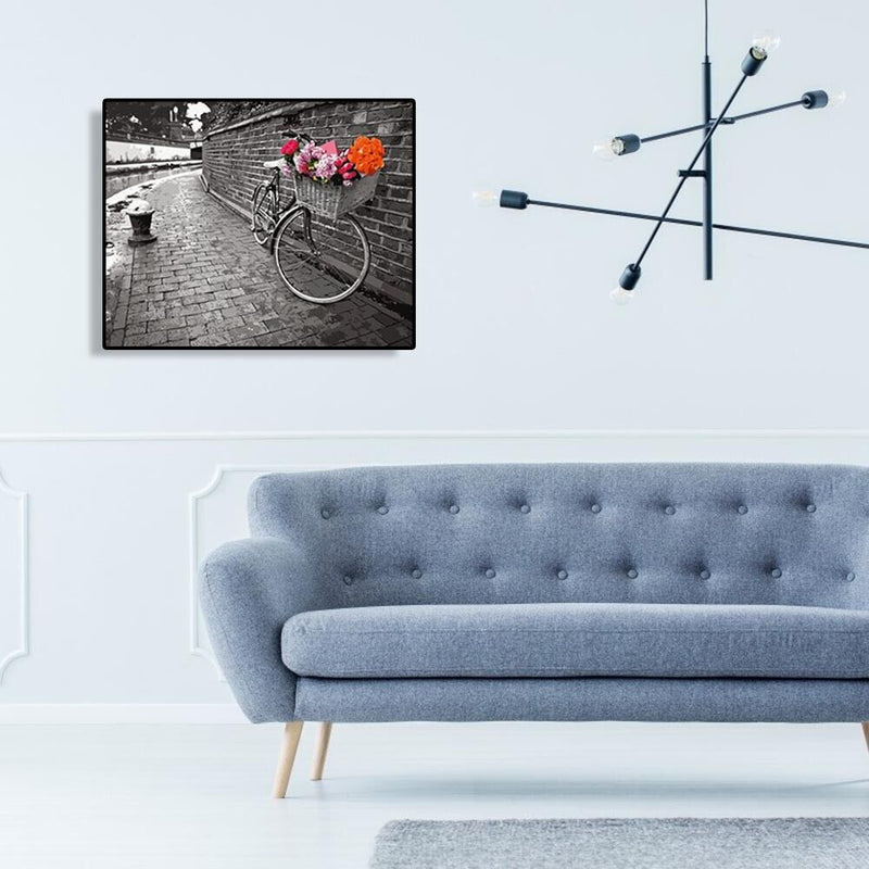 Painting By Numbers DIY Kit Rose Bike Canvas Oil Wall Art Picture Gift Ornaments