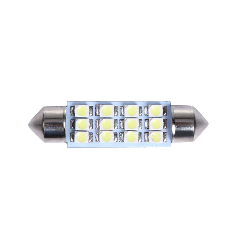 10pcs/Lot 41mm White 3528 12 SMD LED Car Interior Ceiling Lamp Ceiling Leuc