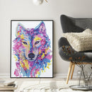 5D DIY Special Shaped Diamond Painting Wolf Head Cross Stitch Kits Bedroom Decor