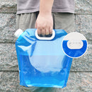 2pcs 5L/10L Portable Outdoor Foldable Water Bag Camping BBQ Carrier (Blue) Newly
