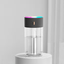 Air Humidifier USB Electric Cool Mist Maker Air Purifier LED Light (Black)