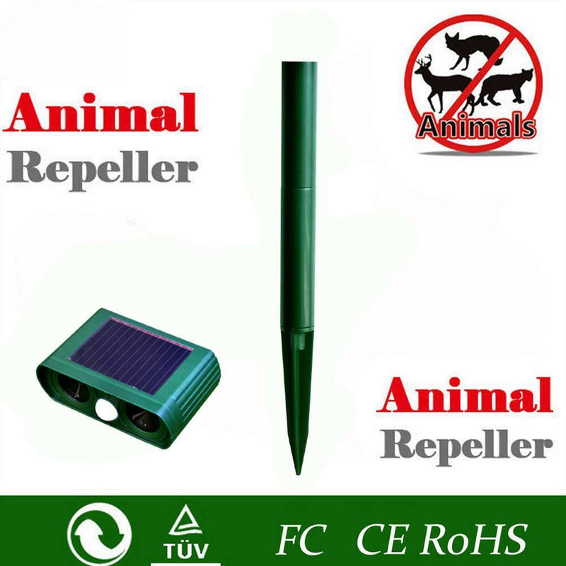 Ultrasonic Solar Garden Deterrent Repeller Animal Bird Cat Scarer Pest Fox Dog