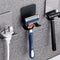 Self-adhesive Stainless Steel Double Hooks Bathroom Shaver Holder Hanger