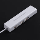 OTG 3 Port USB 2.0 HUB 10/100MB Micro USB to RJ45 LAN Adapter NIC