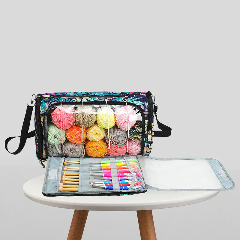 600D Oxford Cloth Yarn Storage Bag Large Capacity Knitting Tote Bag for Thr
