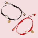Charm Gifts Cute Women Couple Bangles Colorful Rope Lucky Cat Bracelet Handmade