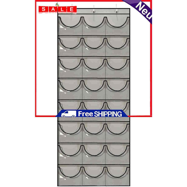 Baseball Hat Rack 24 Clear Hanging Cap Organizer Complete with Over Door Hooks