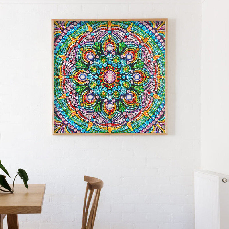 DIY 5D Mandala Flower Part Drill Special Shape Diamond Painting Kit (UP151)
