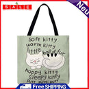 FuMeiJiaJiaJu Cat Letter Shopping Bag, Printed, Casual, Large Hand
