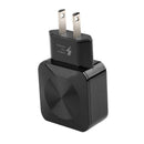 Travel 5V 2.1A 1A Dual Ports USB Wall Charger Charging Adapter US (Black) Newly