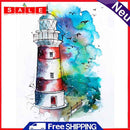Partial Cross Stitch 11CT Lighthouse Stamped Embroidery DIY Cotton Needlework