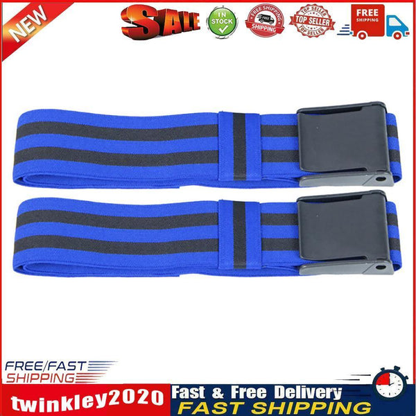 2x BFR Fitness Occlusion Bands Hip Building Blood Restriction Belt (Blue) Newly