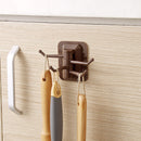Strong Stick Adhesive Rotary Hooks 4 in 1 Wall Hangers Holder for Bathroom