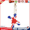 Letter Crystal Diamond Painting Acrylic Keychain DIY Key Ring Pendant (X)