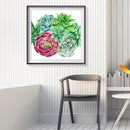 5D DIY Full Round Drill Diamond Painting Succulent Plants Embroidery Needlework