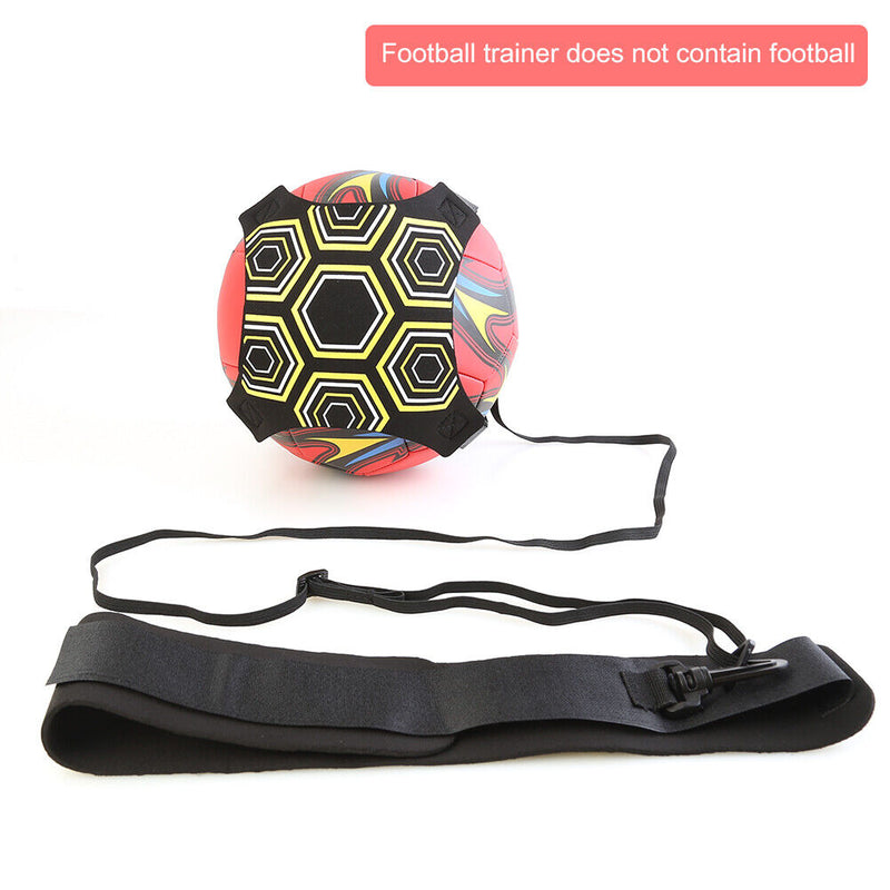 Kids Football Trainer Belt Soccer Kick Throw Practice Training Aid (Yellow)