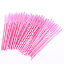 100Pcs Disposable Eyelash Brush Mascara Wands Applicator Spoolers (Pink)