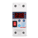 40A 220V Din Rail Adjust Reconnect Over and Under Voltage Protector Relay Newly