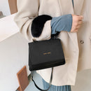 Casual Travel Shoulder Handbag Female Leather Plush Handle Crossbody Totes Bags