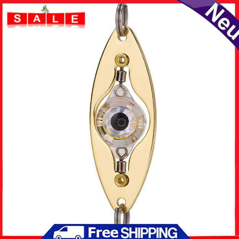 LED Fishing Lure Lamp Underwater Light Eye Shape Fluorescent Baits (White)