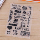 Thank You Silicone Transparent Stamp DIY Scrapbooking Decor Clear Stamp