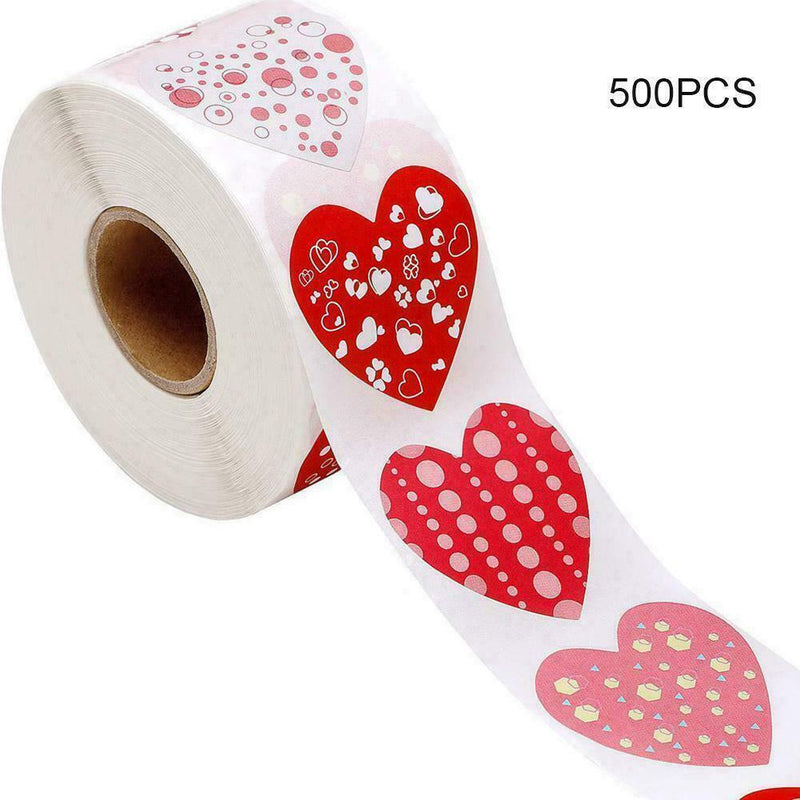 500pcs/ Roll Valentine's Day Love Sealing Stickers Stickers Packaging J8Z2