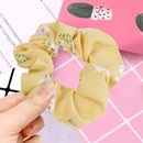 Flower Printed Hair Rubber Band Women Girls Sweet Hair Rope Ties Ponytail Holder