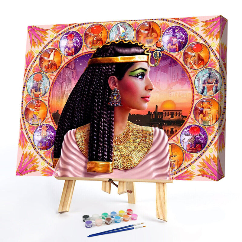 Cleopatra Frameless Picture Oil Paint By Numbers Hand Painted Picture for Home