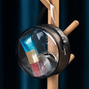 Plastic Portable Zipper Box Round PVC Cosmetic Bag Storage Bag Makeup Pouch