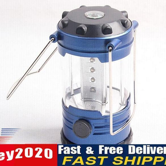 Adjustable LED Light Hiking Bivouac Camping Lantern Tent Lamp with Compass Newly