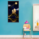 5D Diamond Painting Kit Golden Sailboat Full Round Drill Rhinestone DIY Wall Art