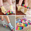 Random Fashion Casual Cute Trainer Cartoon Smile Toe Socks Cotton Five Finger