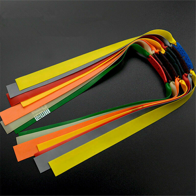 10X Flat Elastic Rubber Band Outdoor Slingshot Replacement Band Catapult K2T2