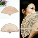 Ladies Fragrant Sandalwood Hand Held Fan Wooden Wedding Favors Party Y5N2 C2N1