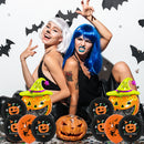 Halloween Horrible Bat Balloon Banner Set Scary Pumpkin Balloon Window Decor