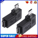 2pcs 90 Degree Micro USB Female to Micro USB Male Adapter Connector