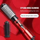 Round 2 in 1 Brush Hair Dryer Curling Straight Ion Hot Air Comb (US Plug)