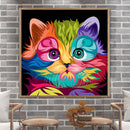 5D DIY Full Drill Diamond Painting Colorful Cat Cross Stitch Embroidery Art