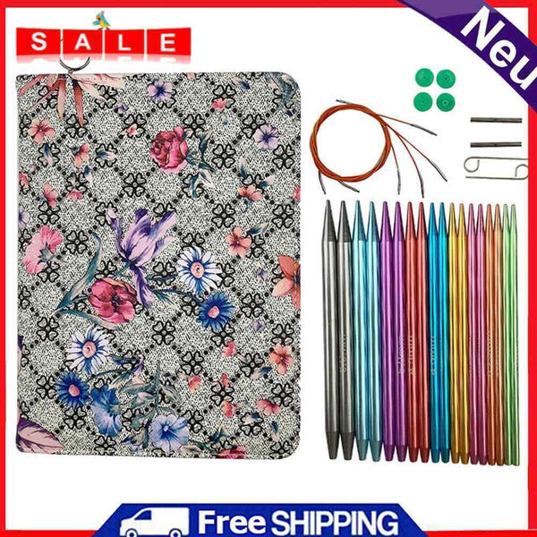 9 Pairs Aluminum Alloy Interchangeable Hook Needles DIY Sweater Weaving