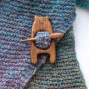 Wooden Animal Brooch DIY Craft Badge Cartoon Pin Sweater Clasp (Bear)