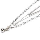 Collar Gothic Hip Hop Rock Coin Pendant Metal Ball Punk Choker Chain Necklace