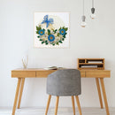 DIY Diamond Painting Kit Blue Flower Butterfly Partial Special Shape Drill