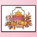 Partial Embroidery Teapot Stamped Canvas 14CT DIY Cross Stitch Kits (J537)