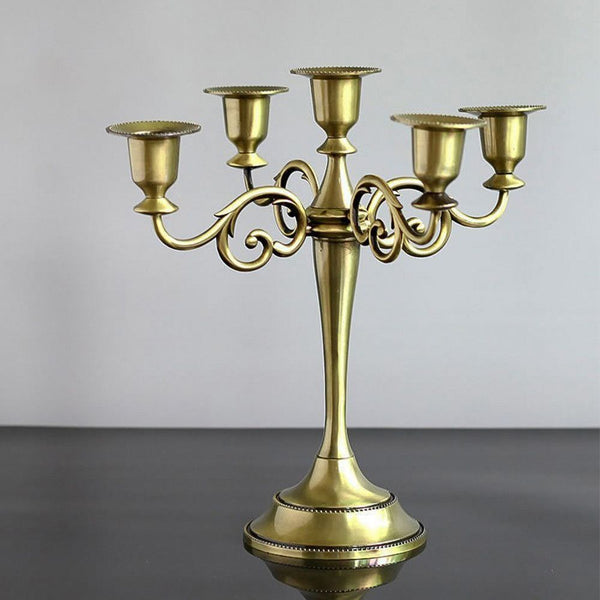 Wedding European Style Home Decor Candle Holder 5 Arms Candelabra Candlestick