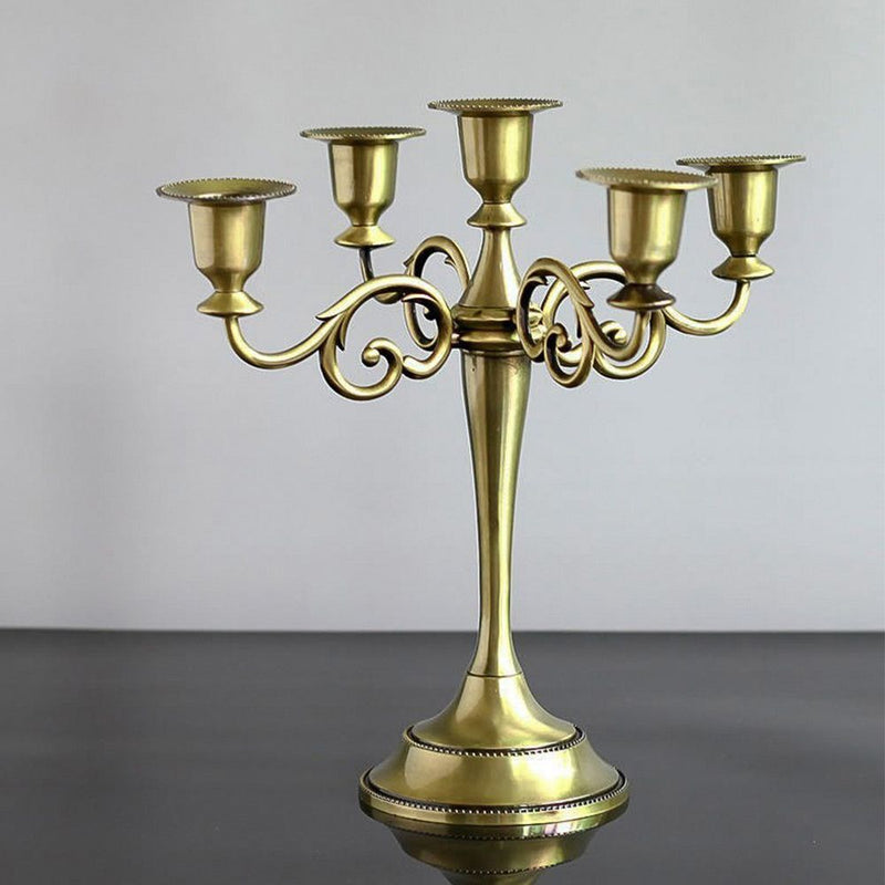 Wedding European Style Home Decor Candle Holder 5 Arms Candelabra Candlestick